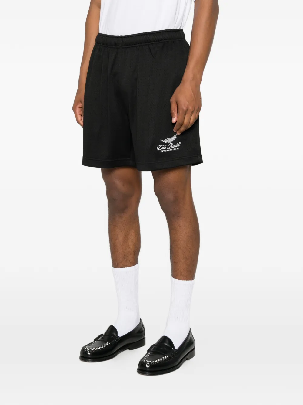 COLE BUXTON logo-embroidered Shorts | Black | FARFETCH