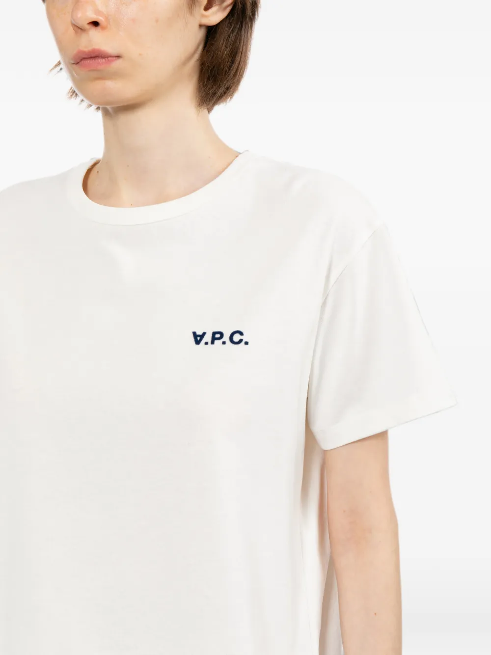 A.P.C. T-shirt met logoprint Wit