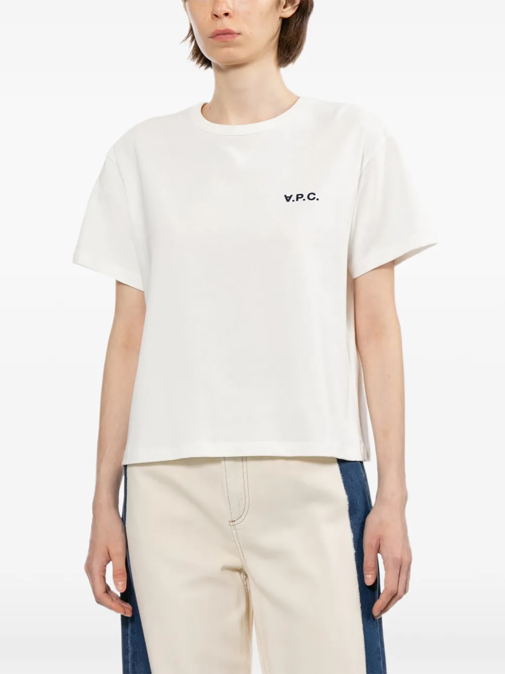 A.P.C. T-shirt met logoprint Wit