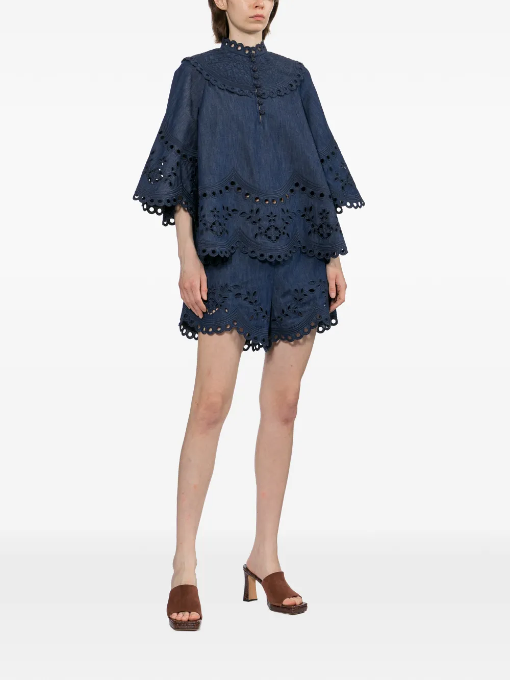 ZIMMERMANN Mahon shorts Blauw