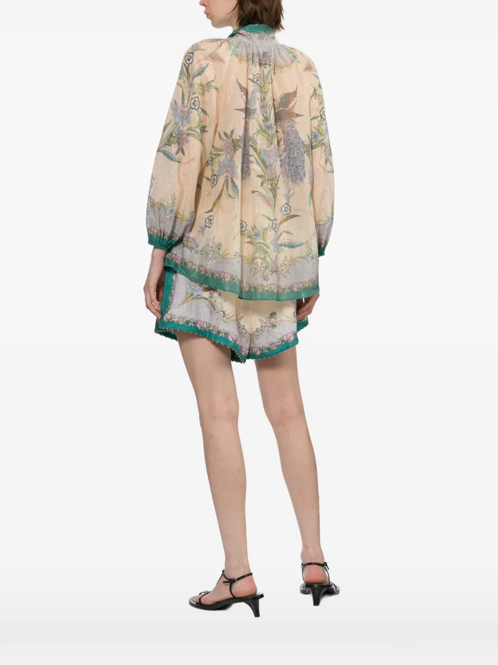 ZIMMERMANN Indra blouse met bloemenprint Beige