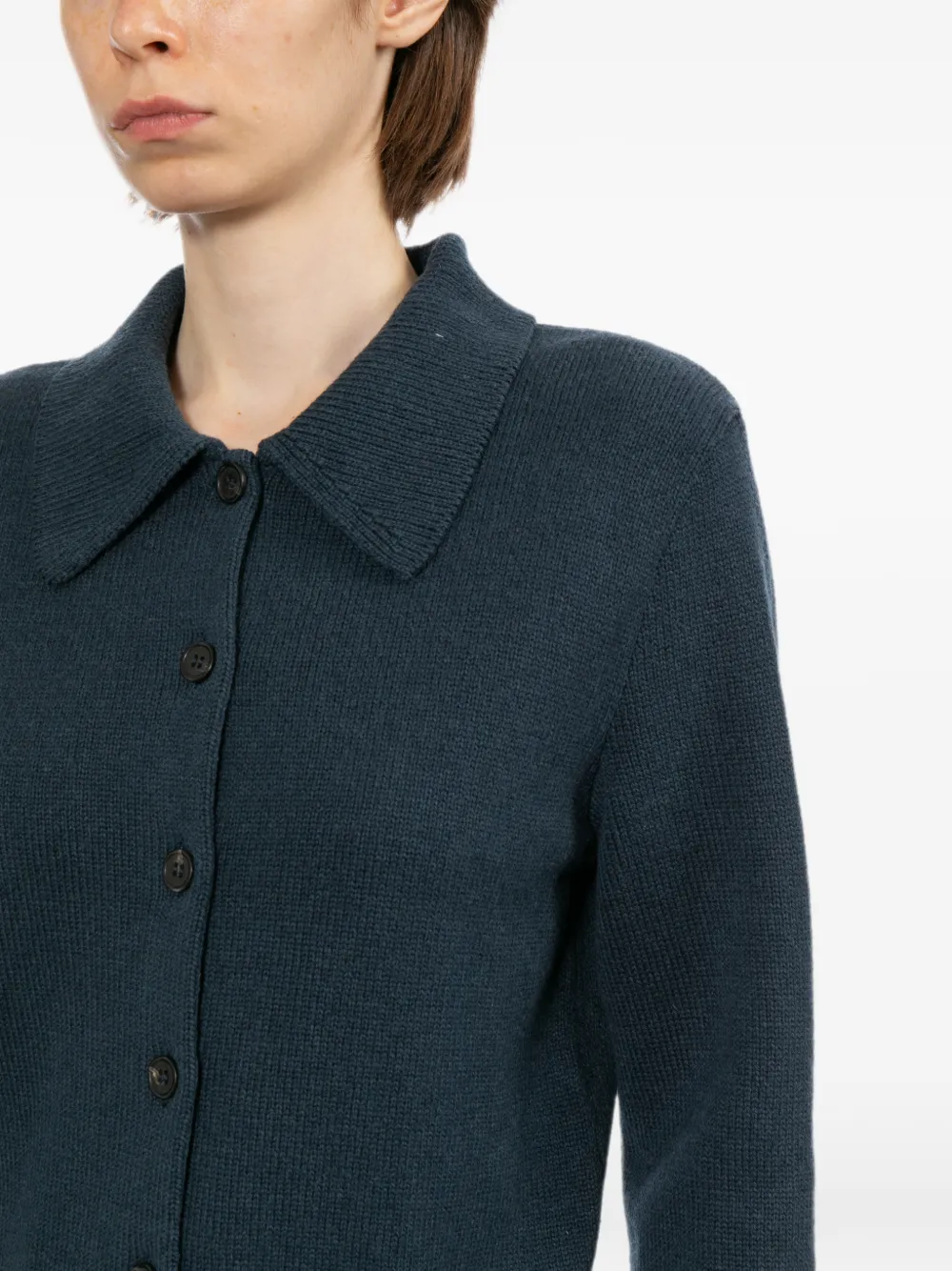 A.P.C. Vest met knopen en kraag Blauw