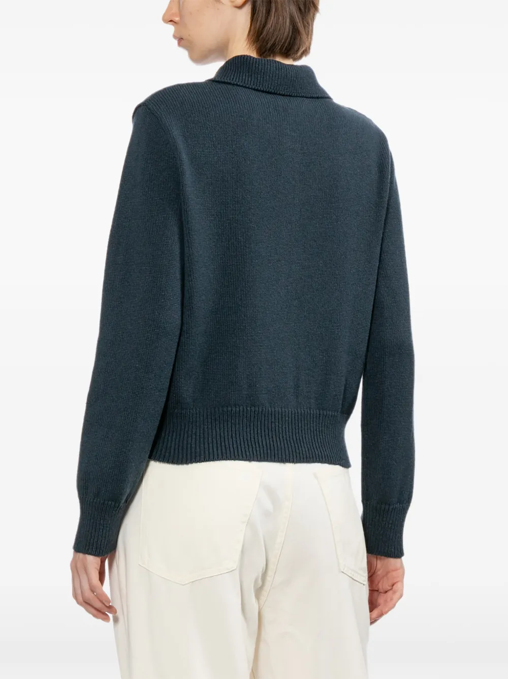A.P.C. Vest met knopen en kraag Blauw