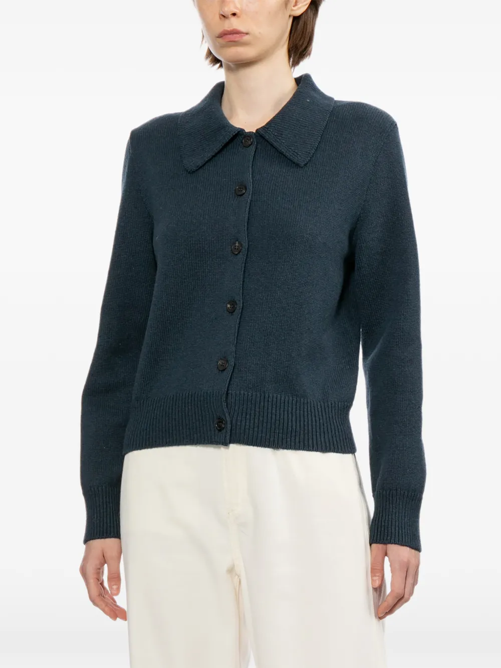 A.P.C. Vest met knopen en kraag Blauw