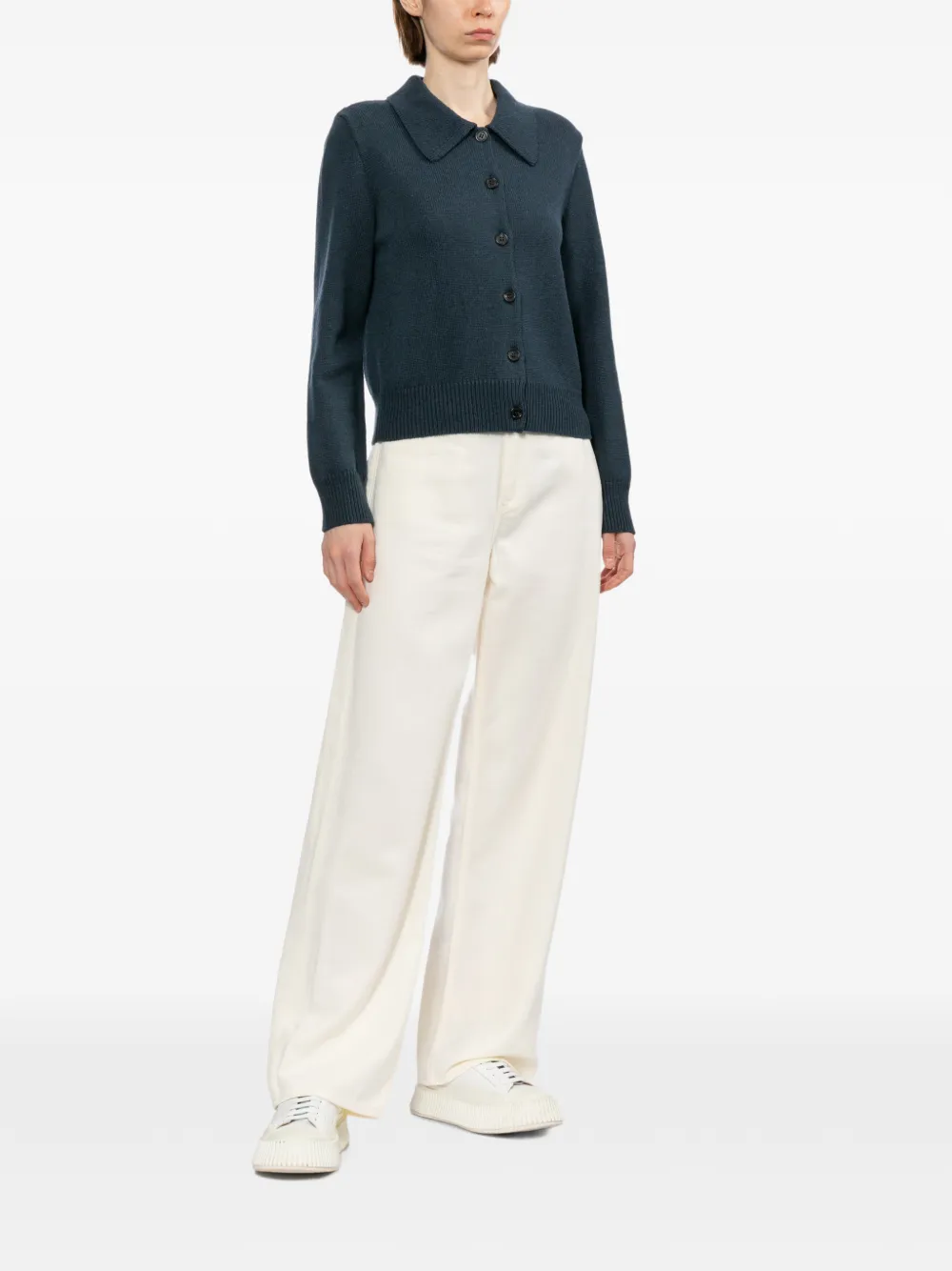 A.P.C. Vest met knopen en kraag Blauw
