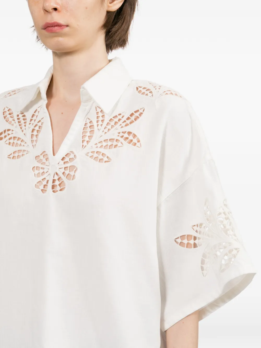 rag & bone Blouse met borduurwerk Wit