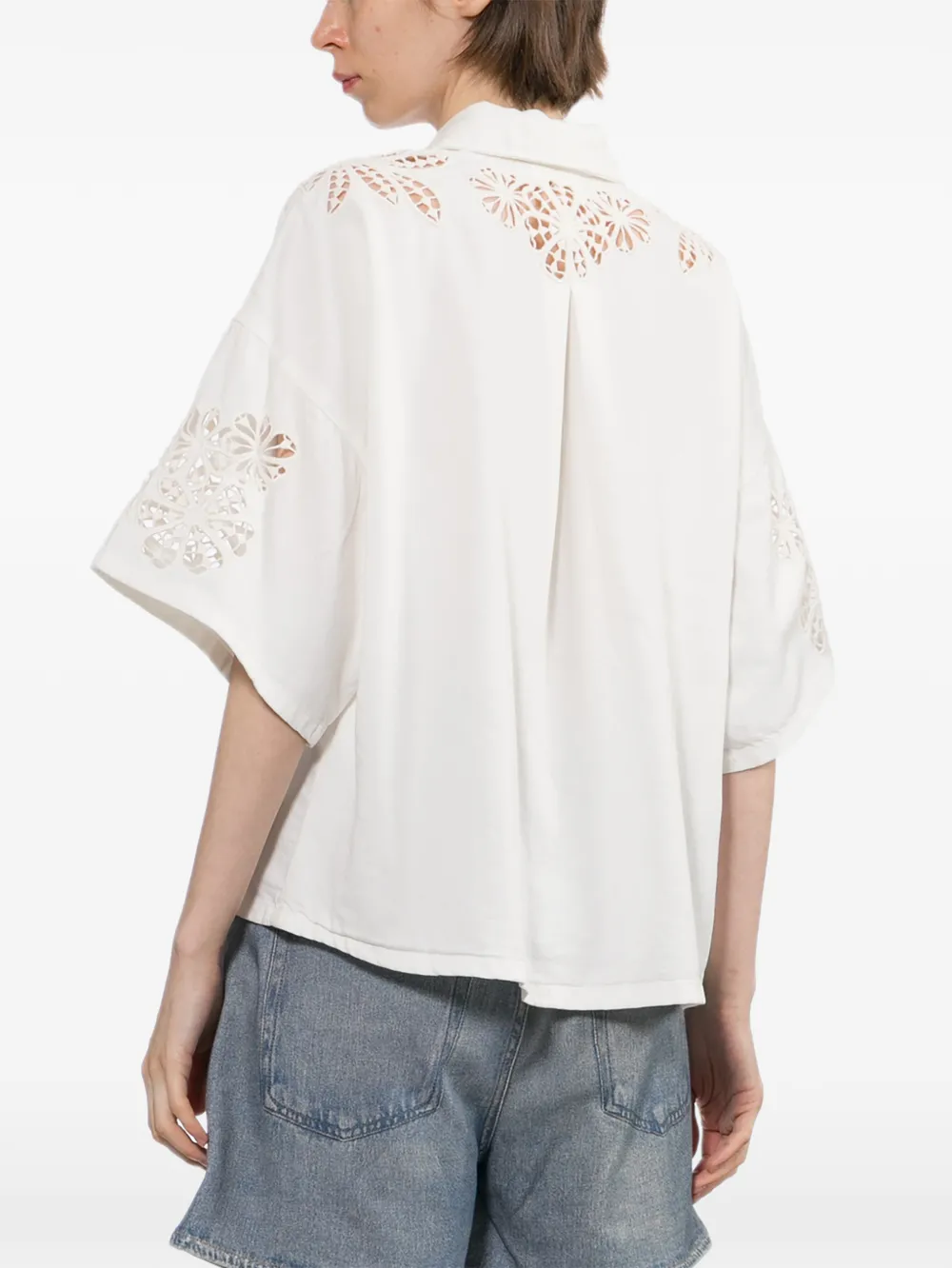 rag & bone Blouse met borduurwerk Wit