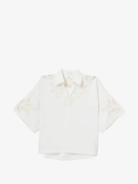 rag & bone leaf-embroidered blouse