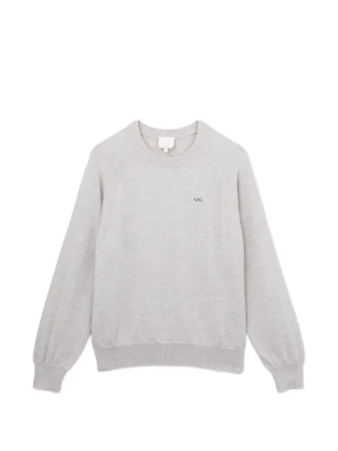 A.P.C. logo-print raglan-sleeve sweater