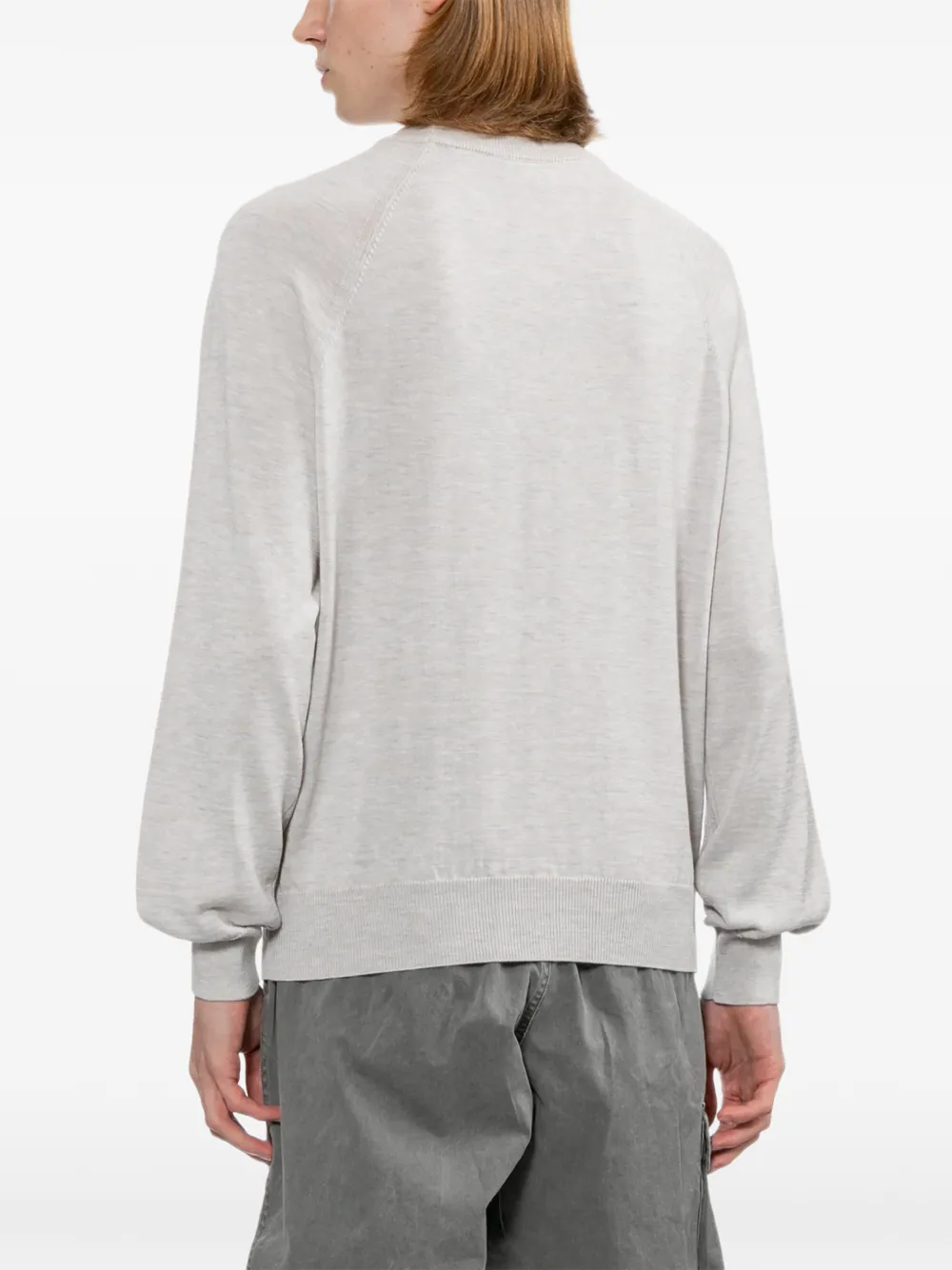 A.P.C. Trui met raglan mouwen en logo-print Grijs