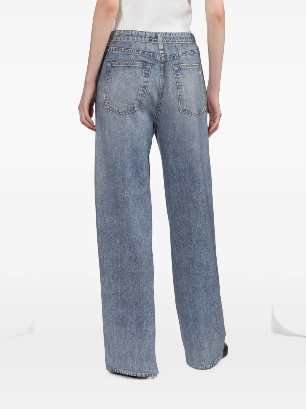 rag & bone Broek met wijde pijpen Blauw