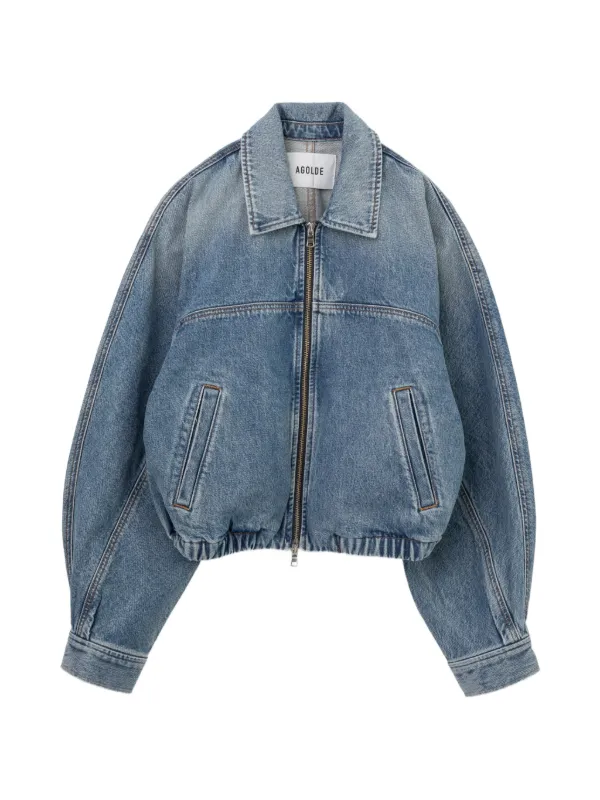 Agolde Dixon Cocoon Denim Jacket in Blue