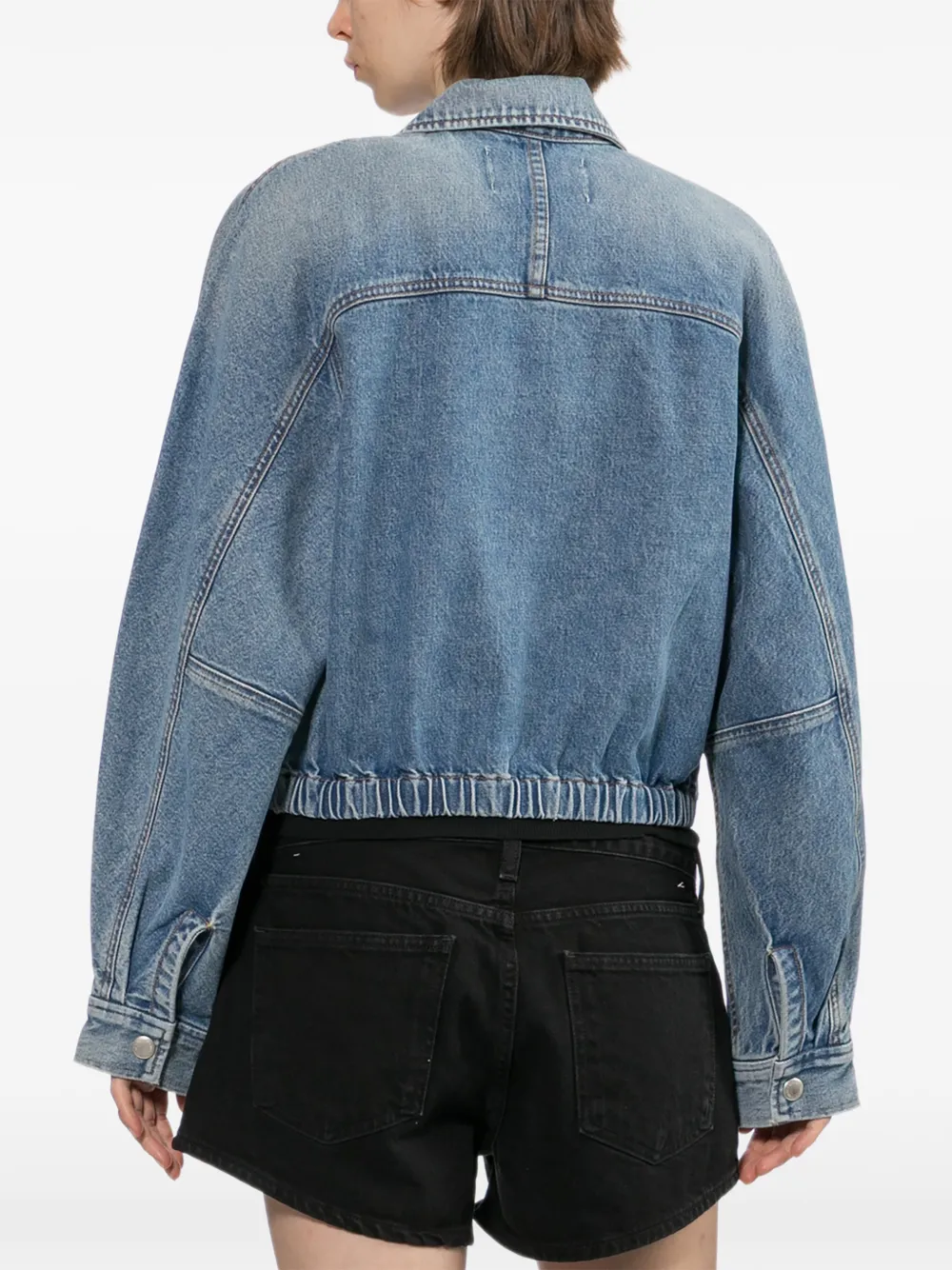 AGOLDE Dixon Cocoon Denim Jacket in Blue, view 4