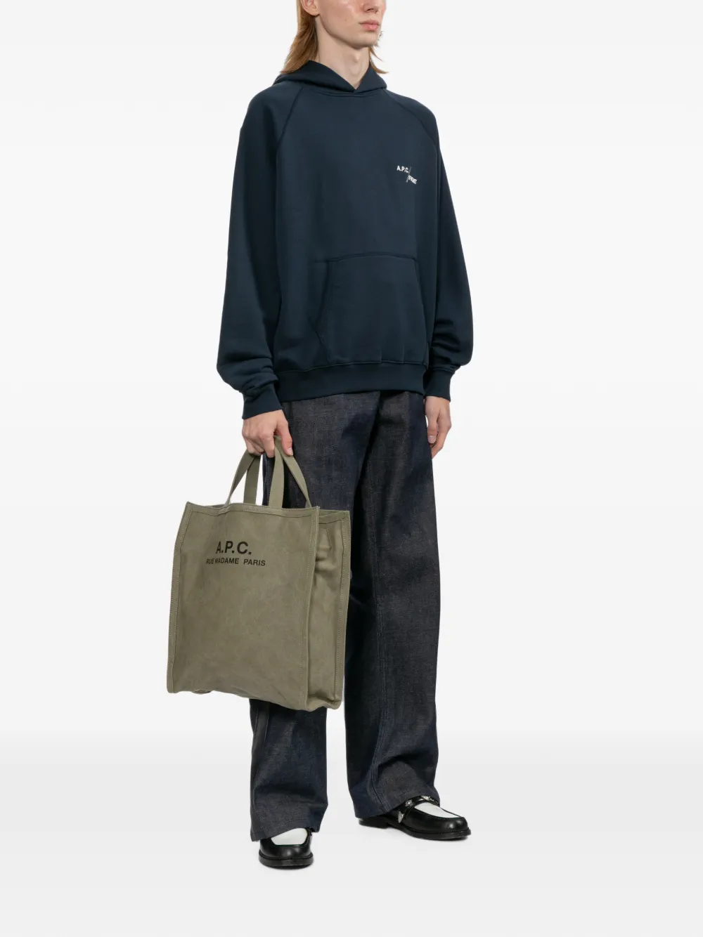 A.P.C. Schoudertas met logoprint Groen