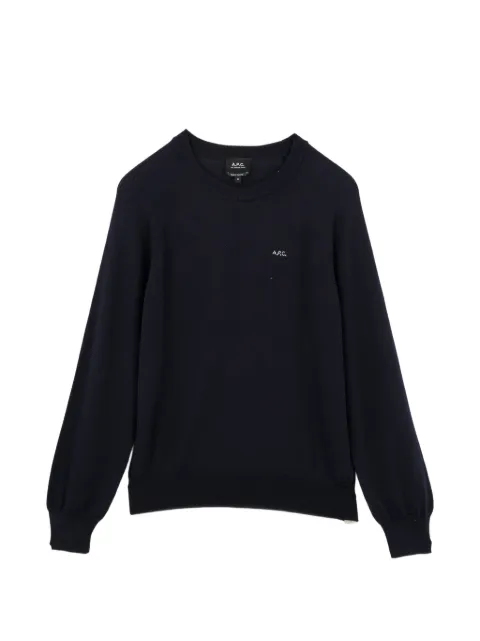 A.P.C. pull à logo brodé