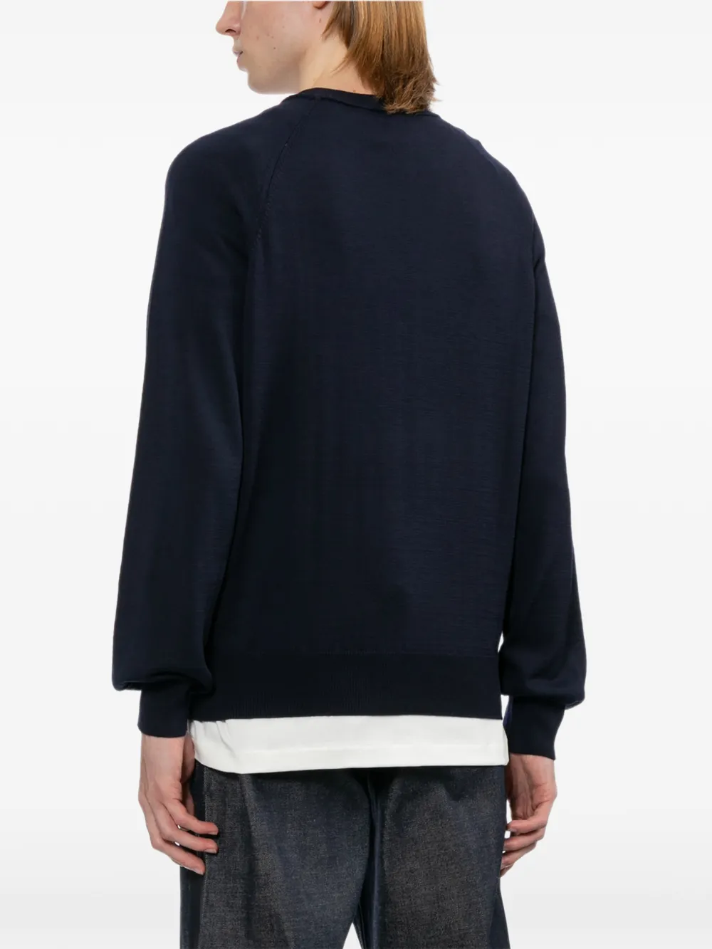A.P.C. Trui met raglan mouwen en geborduurd logo Blauw