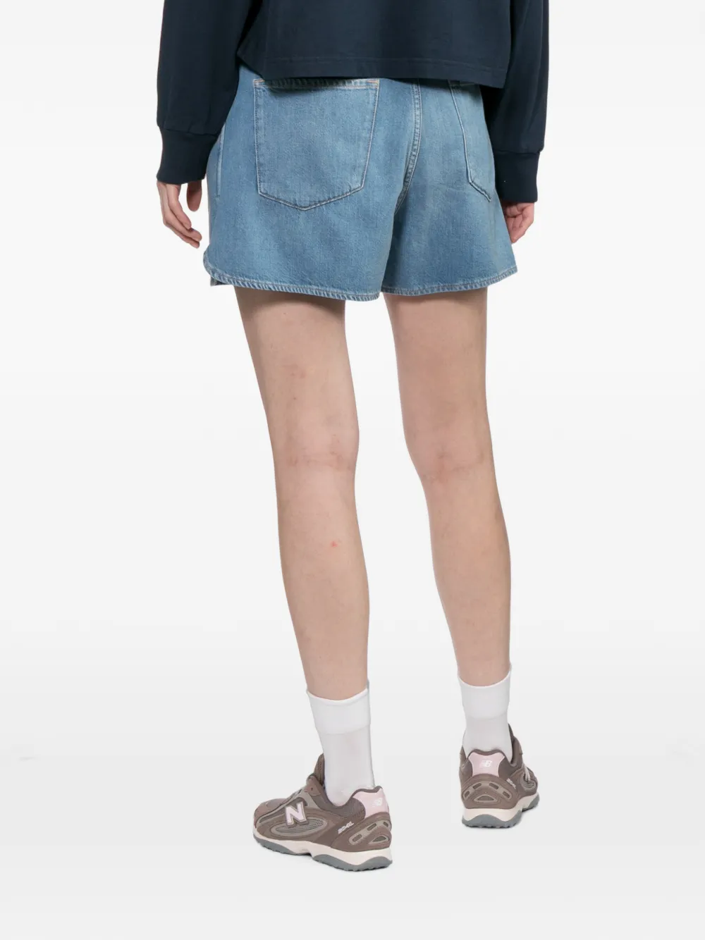 rag & bone Spijkershorts met riemlussen Blauw