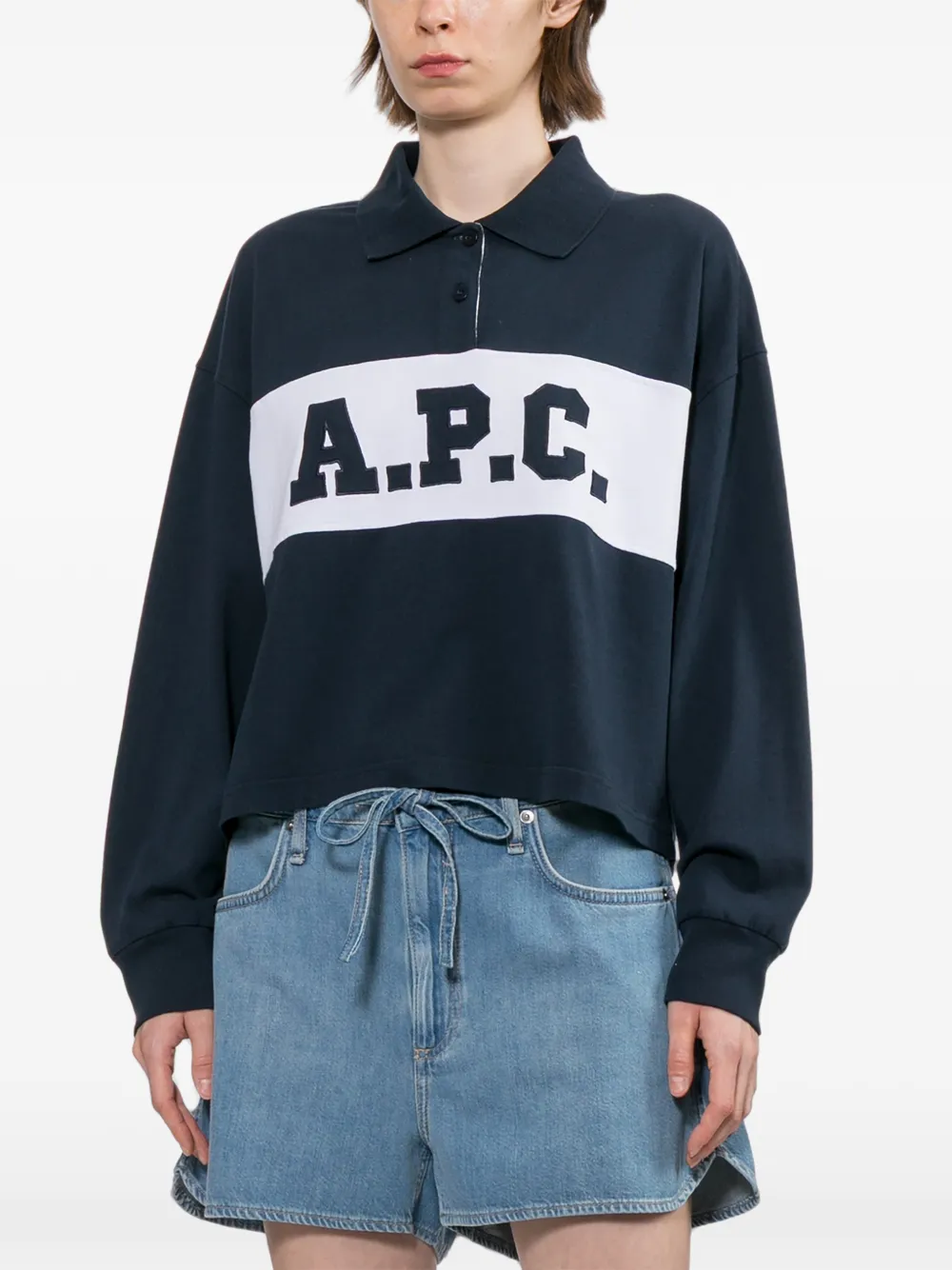 rag & bone Spijkershorts met riemlussen Blauw
