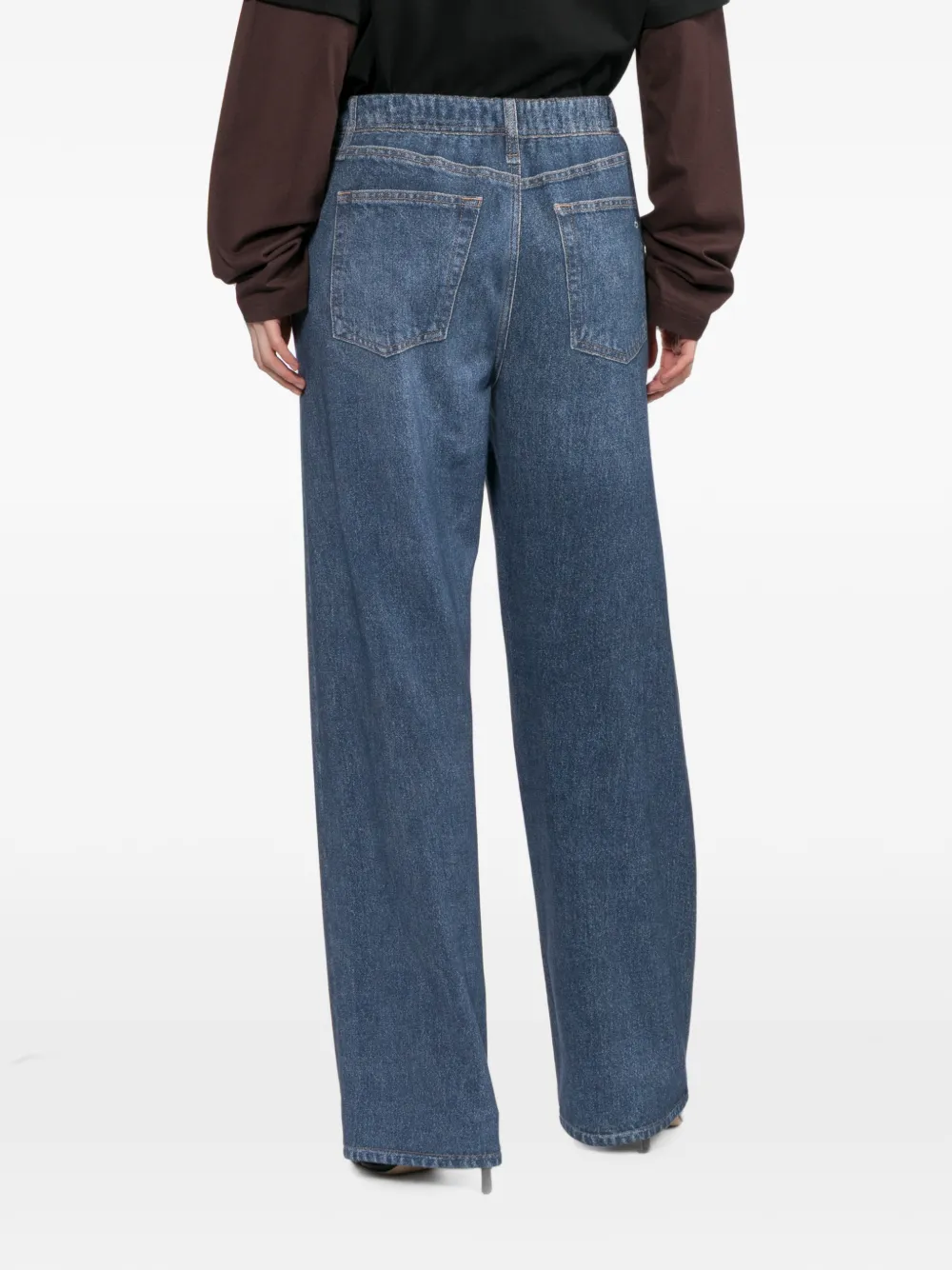 rag & bone Jeans met elastische tailleband Blauw