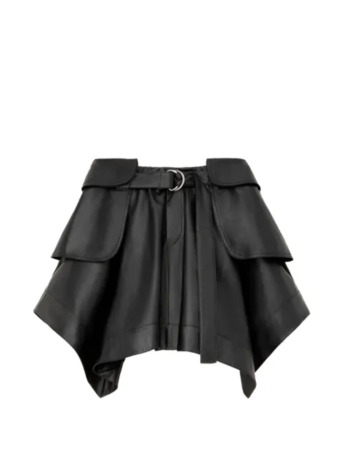 LOEWE minifalda de piel Cargo con cinturón
