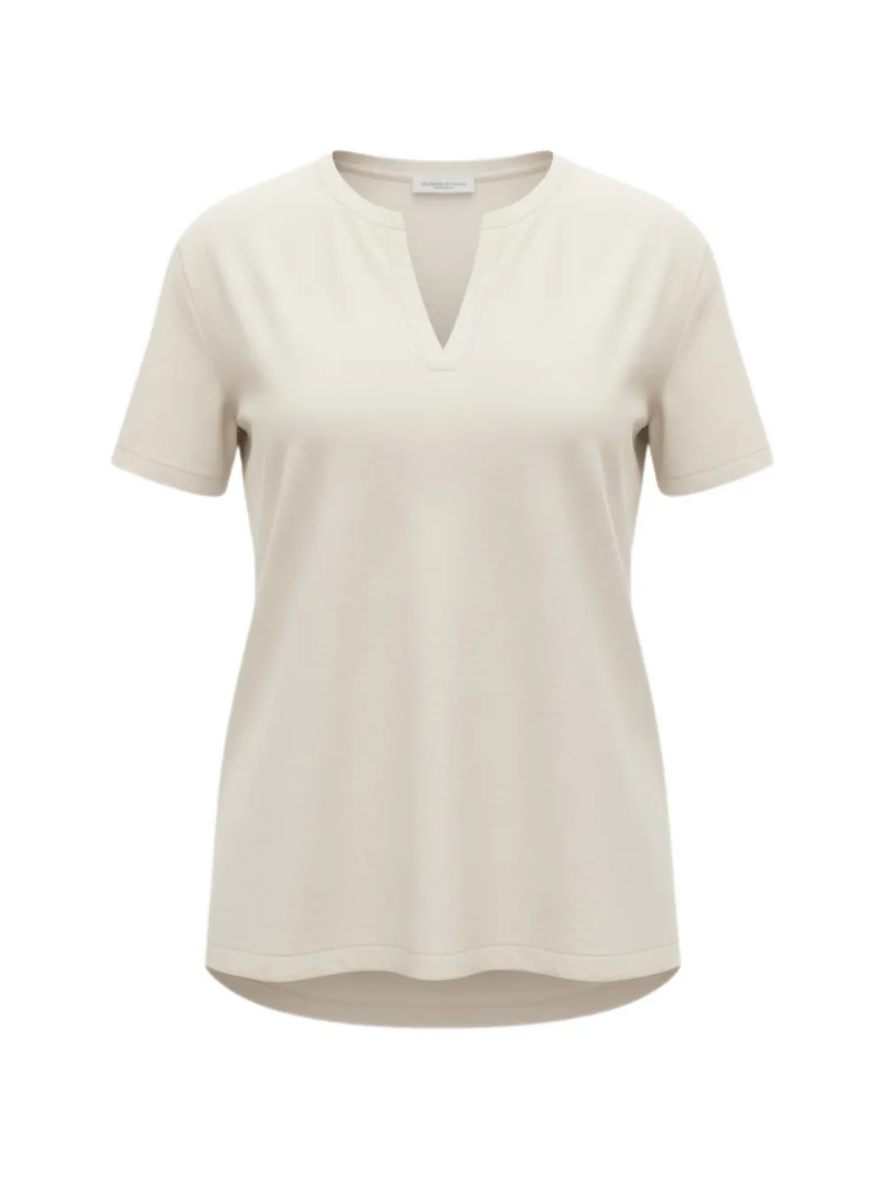 Roberto Collina split-neck short-sleeve T-shirt - Toni neutri