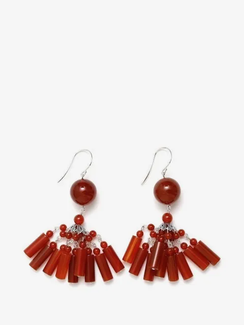 Sophie Buhai Flamenco carnelian tassel earrings