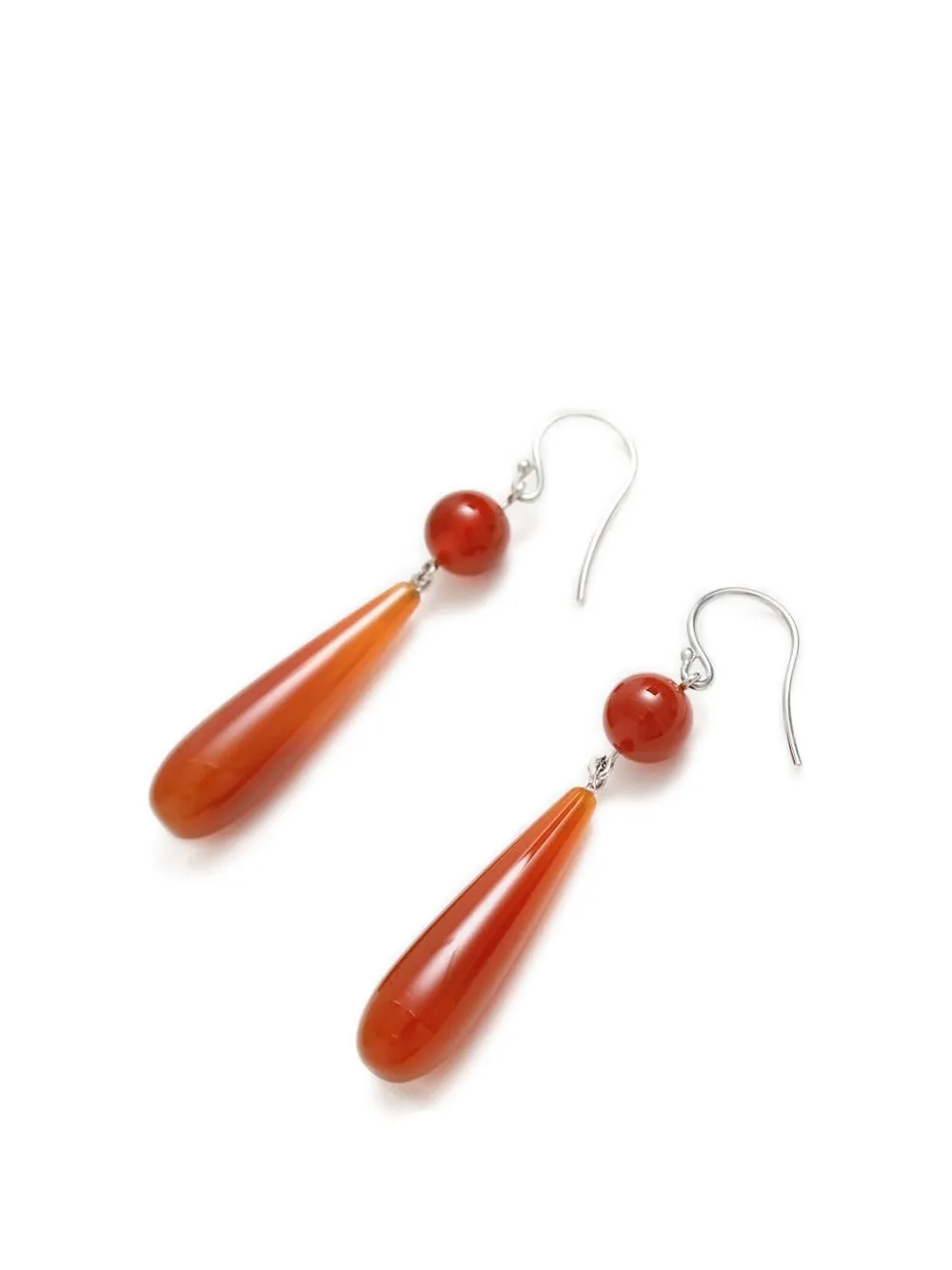 Sophie Buhai Isadore Carnelian Drop Earrings in Orange, view 2