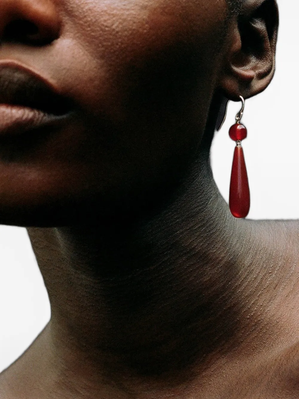 Sophie Buhai Isadore carnelian drop earrings - Orange