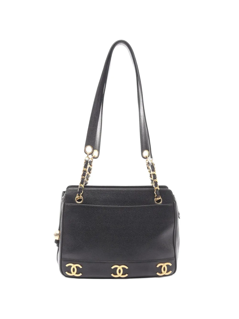 CHANEL Pre-Owned 1994-1996 triple Coco mark tote bag - Nero