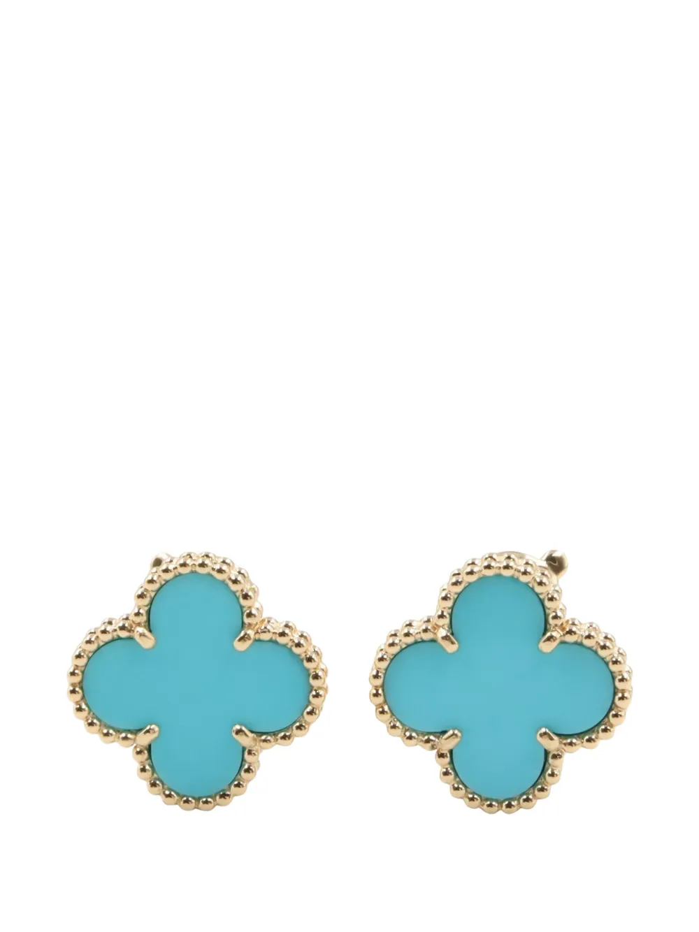 Van Cleef & Arpels Pre-Owned Vintage Alhambra turquoise earrings - Oro
