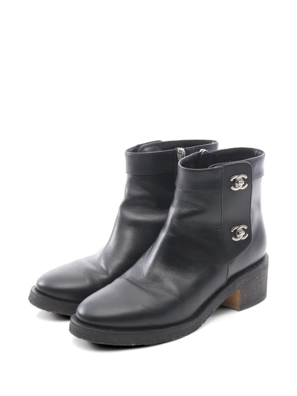 CHANEL Pre-Owned 1986-1988 Coco Mark boots - Black