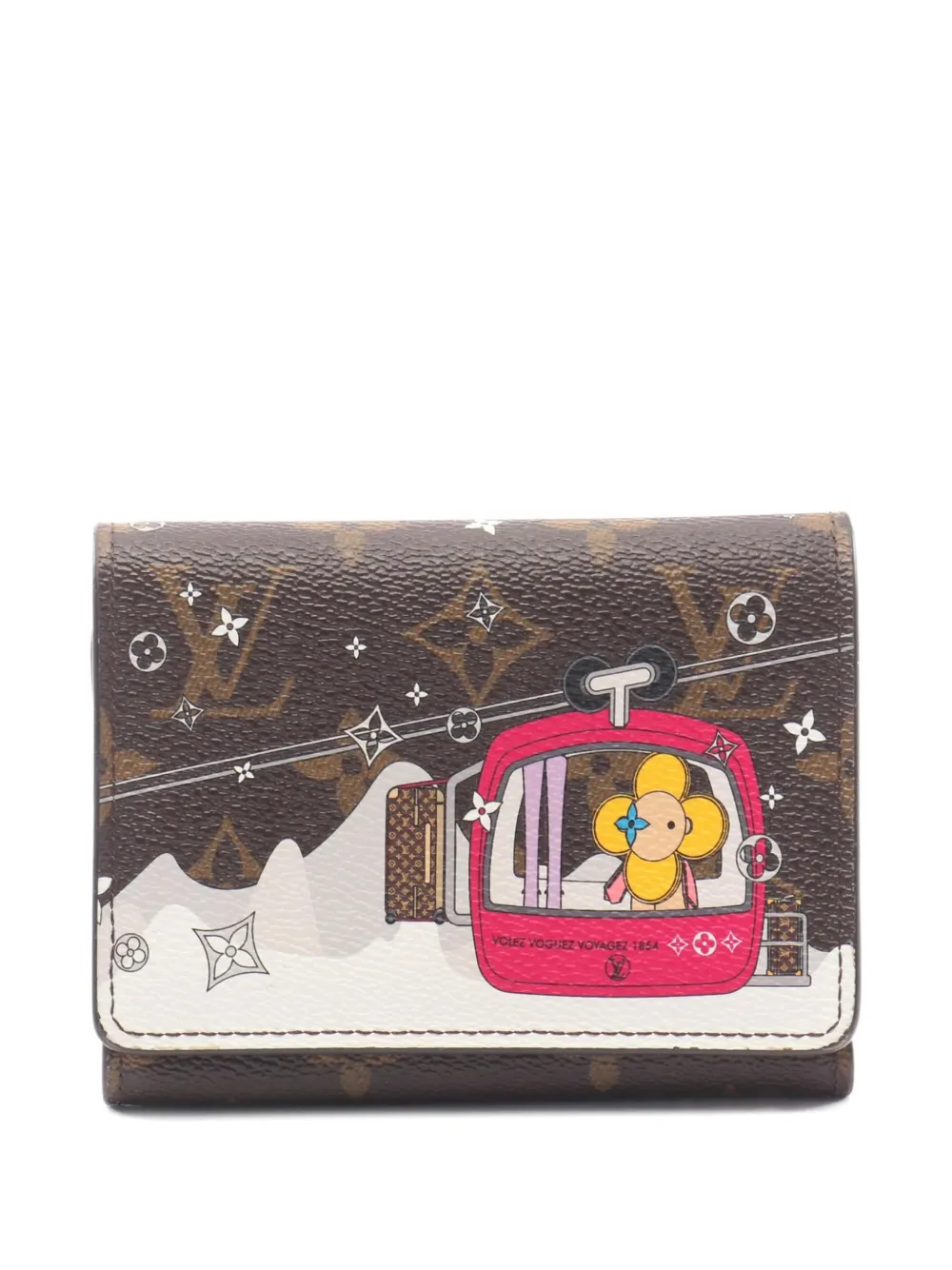 Louis Vuitton Pre-Owned 2019 Victorine Monogram Vivienne trifold wallet - Marrone