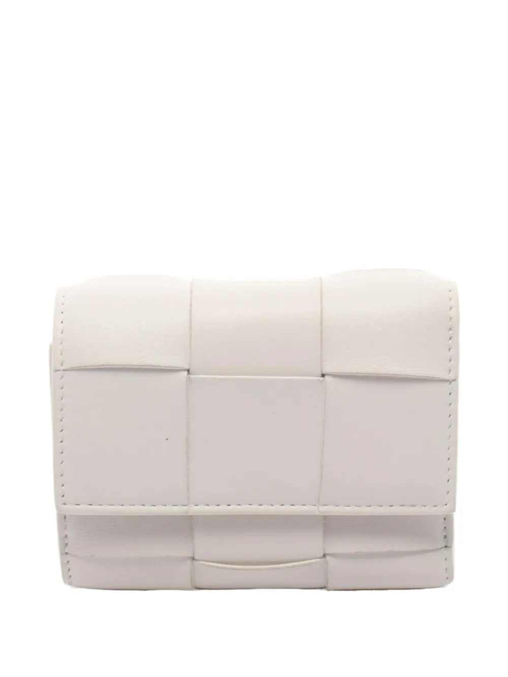 Bottega Veneta Pre-Owned 2000s Cassette maxi Intrecciato trifold wallet - Weiß