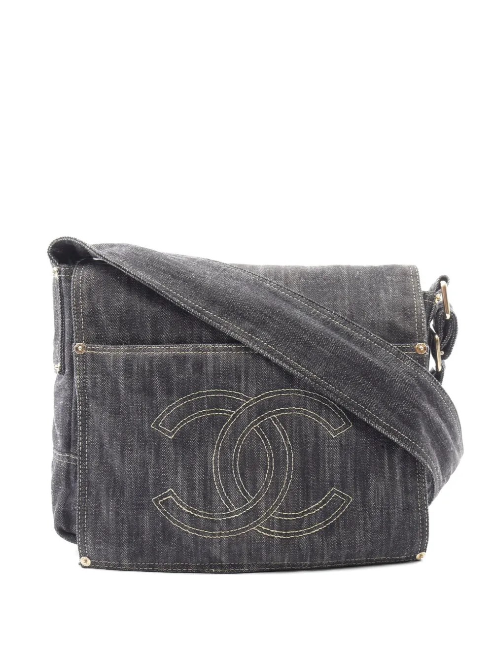 CHANEL Pre-Owned 2005-2006 CC interlocking shoulder bag - Blue