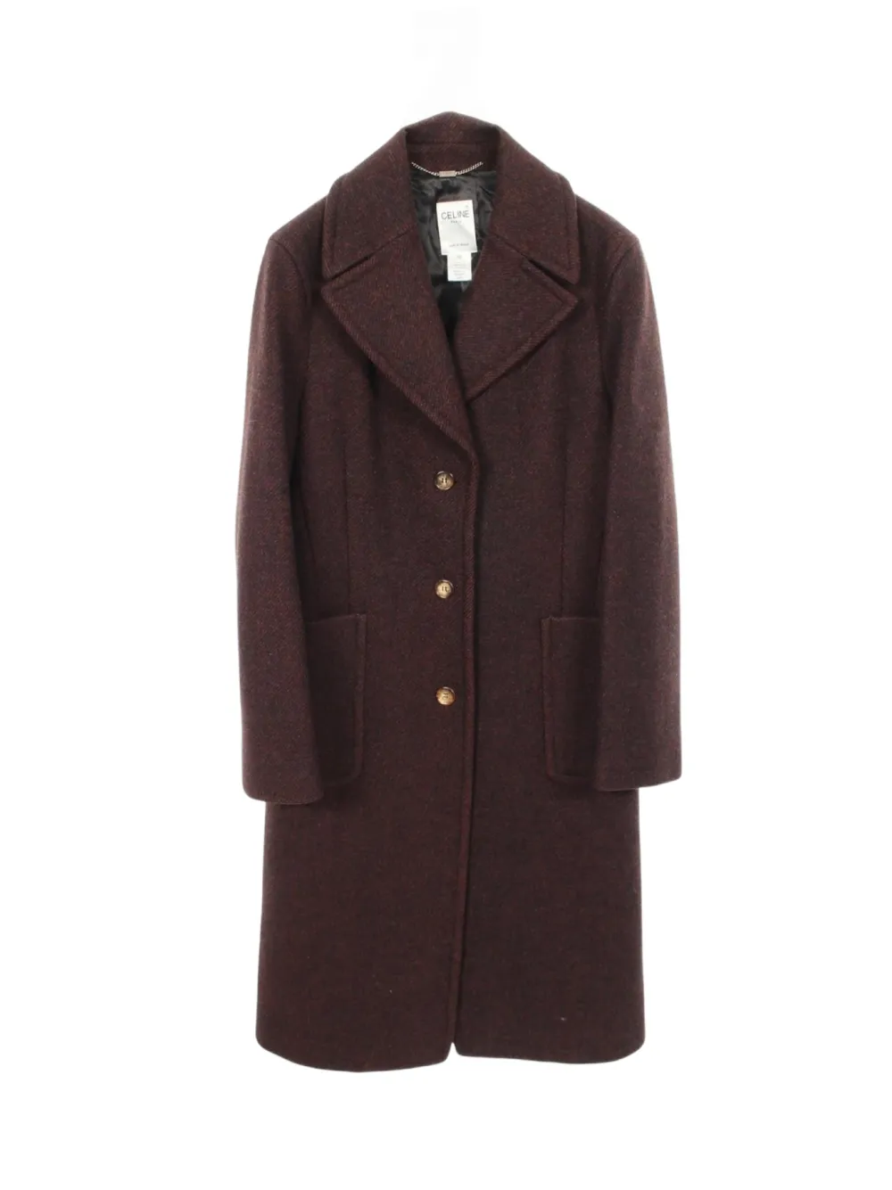 Celine Pre-Owned Cappotto Chesterfield anni 2000 - Rosso