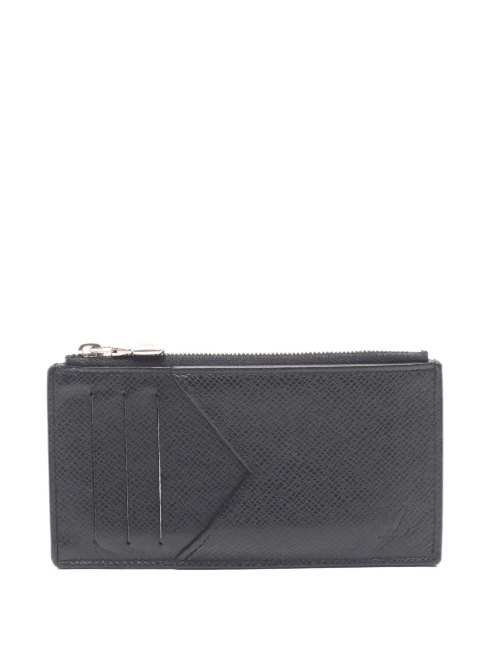 Louis Vuitton Pre-Owned 2019 Ardoise Taiga-leather coin card holder - Nero