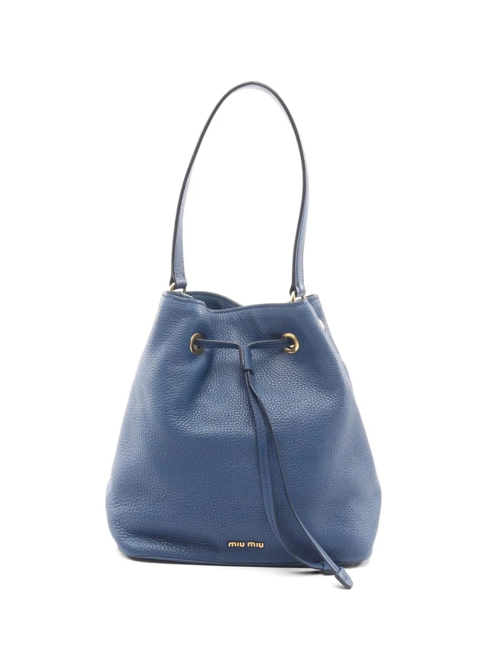 Miu Miu Pre-Owned 2020s drawstring bucket bag - Blu