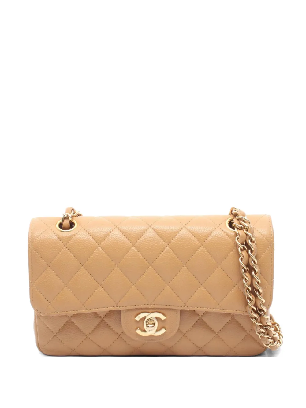 CHANEL Pre-Owned 2006-2008 Double Flap Caviar-leather shoulder bag - Toni neutri