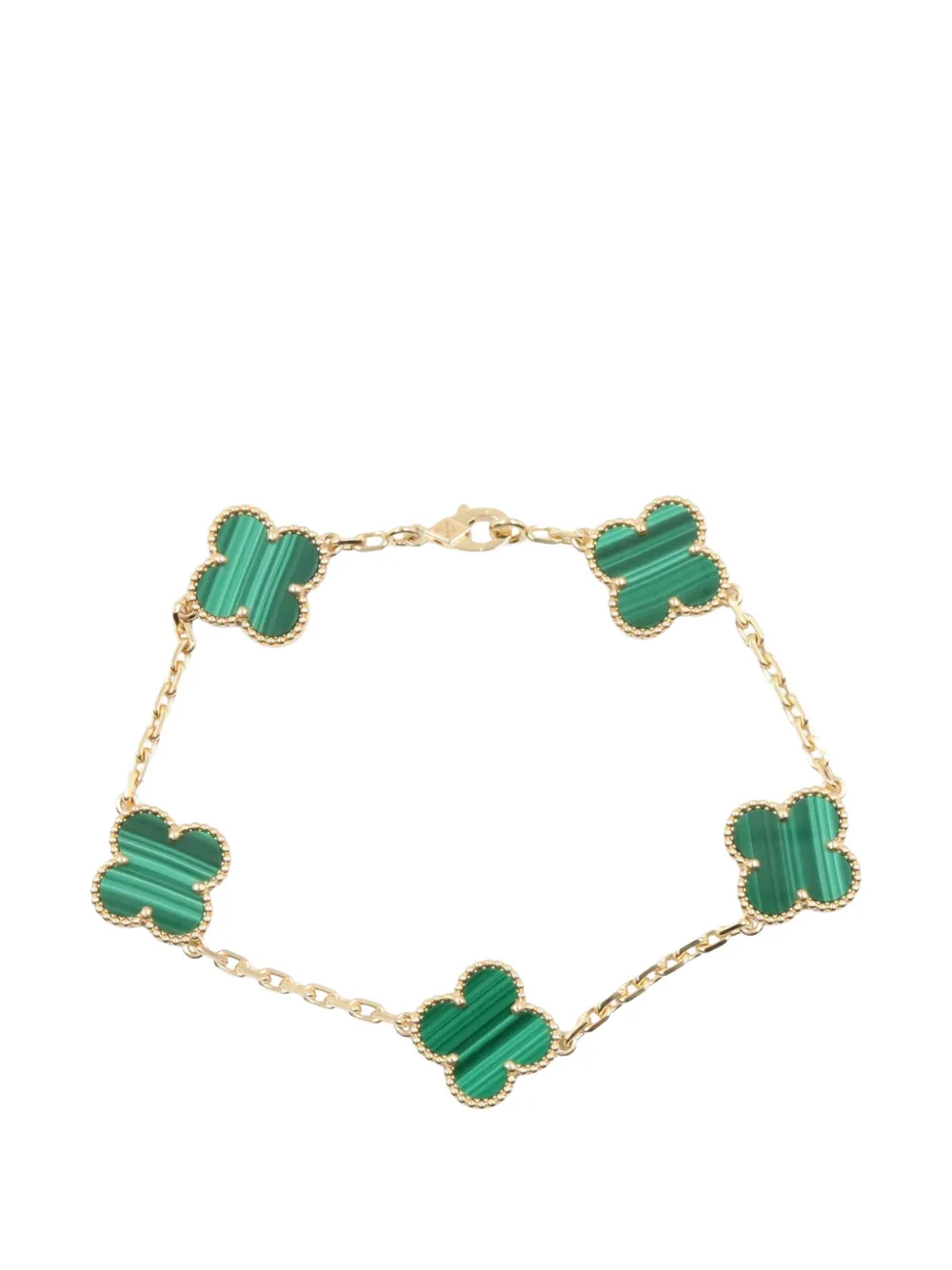 Van Cleef & Arpels Pre-Owned Vintage Alhambra Malachite bracelet - Oro