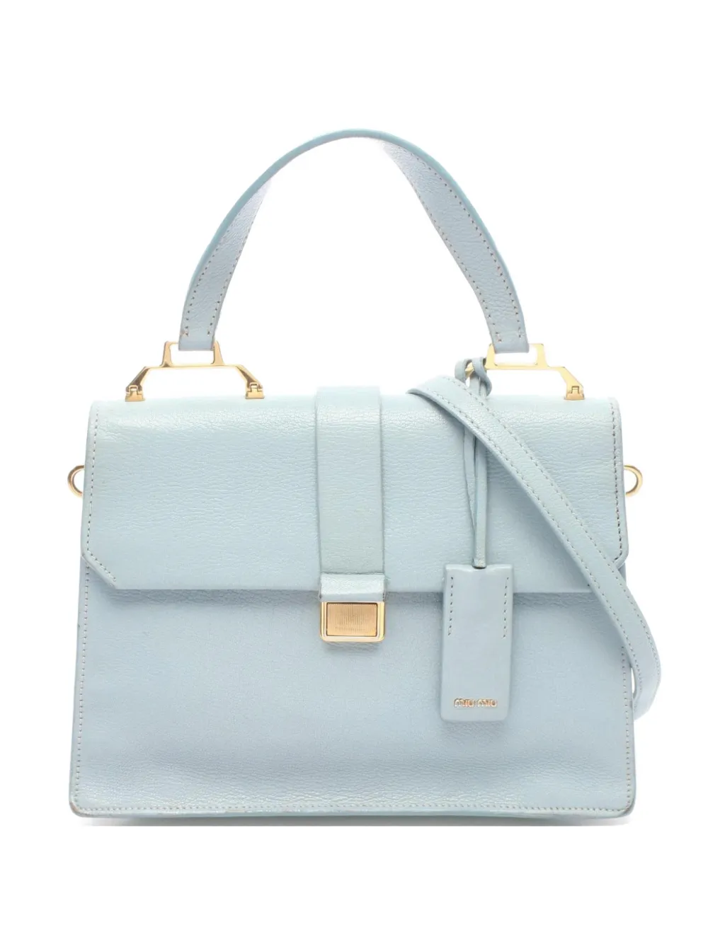 Miu Miu Pre-Owned 2000s Madras tote bag - Blu