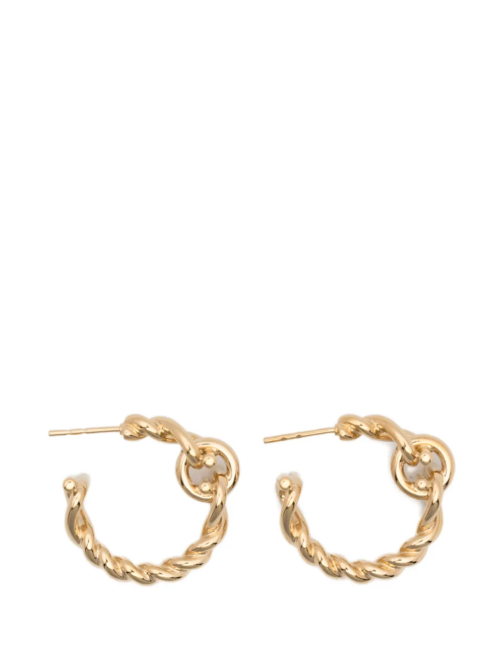 Ferragamo Gancini twisted hoop earrings - Oro