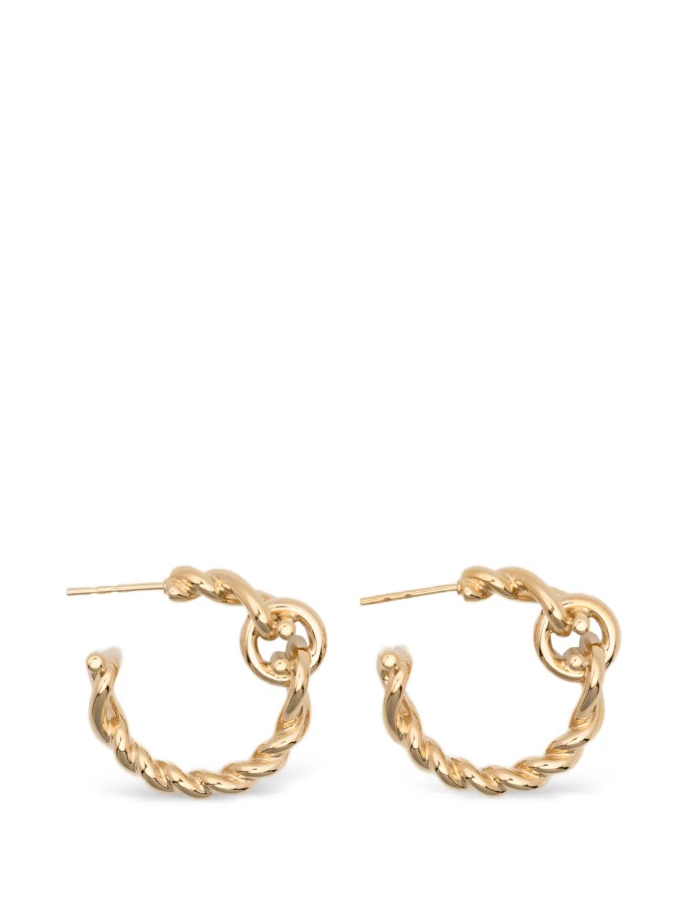Ferragamo Gancini twisted hoop earrings - Oro