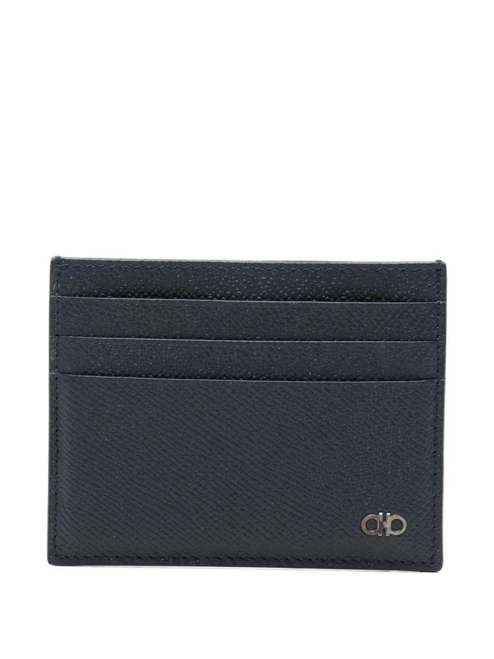 Ferragamo Gancini grained-leather cardholder - Blu
