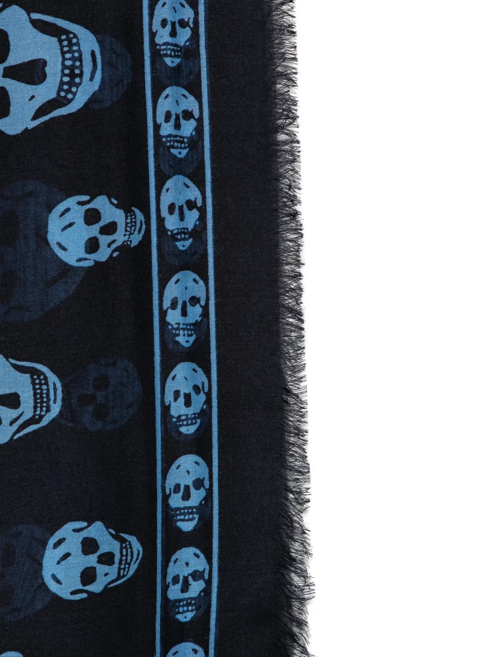 Alexander McQueen Sjaal met doodskopprint Zwart