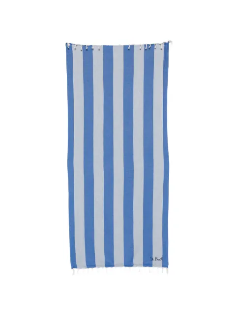 MC2 Saint Barth striped fringed beach towel