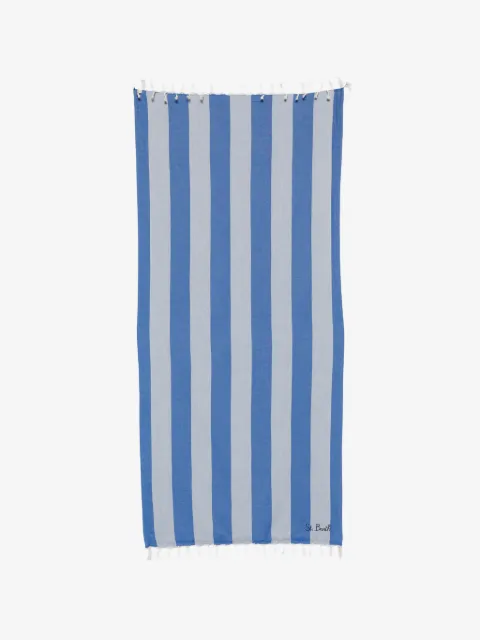 MC2 Saint Barth striped fringed beach towel