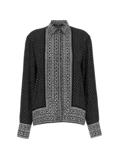 Ermanno Scervino crystal-embellished bandana-print shirt