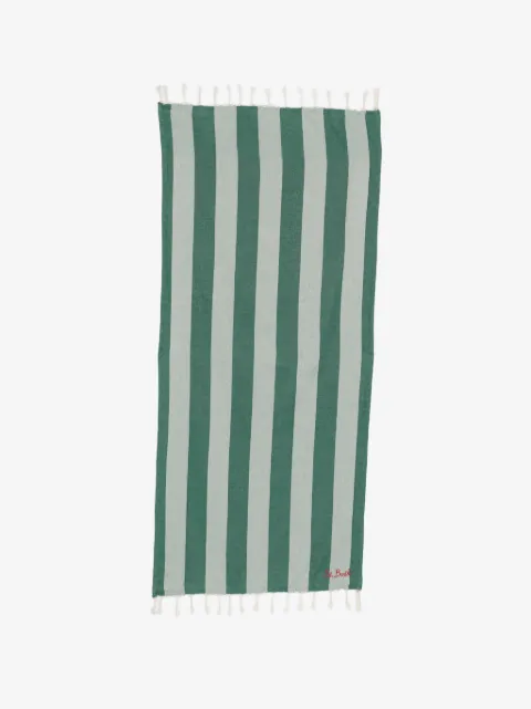 MC2 Saint Barth striped tasselled beach towel