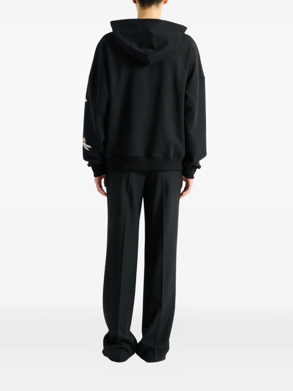 Balmain Geborduurde Insect hoodie Zwart