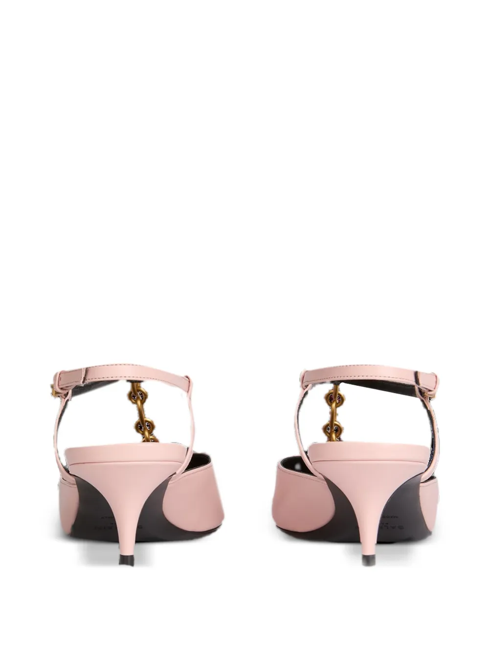 Balmain Sync leren kitten slingback pumps Roze